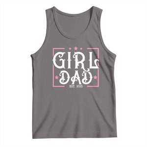 Girl Dad Est. 2025 Tank Top Pink Dad First Fathers Day TS10 Deep Heather Print Your Wear