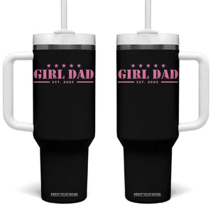 Girl Dad Est. 2025 Tumbler With Handle TS10 One Size: 40 oz Black Print Your Wear
