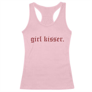 Girl Kisser Racerback Tank Top Funny Lesbian Pride TS10 Light Pink Print Your Wear
