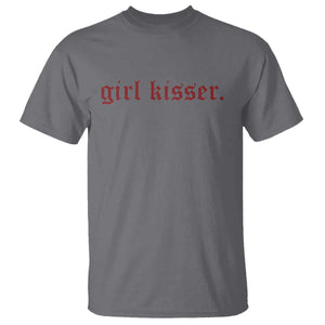 Girl Kisser T Shirt Funny Lesbian Pride TS10 Charcoal Print Your Wear