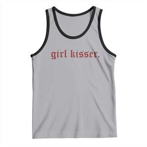 Girl Kisser Tank Top Funny Lesbian Pride TS10 Athletic Heather Black Print Your Wear