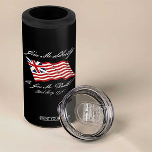 Give Me Liberty Or Give Me Death Patrick Henry 4 in 1 Can Cooler Tumbler Vintage Grand Union Flag TS11 Print Your Wear