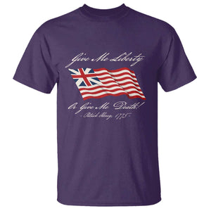 Give Me Liberty Or Give Me Death Patrick Henry T Shirt Vintage Grand Union Flag TS11 Purple Print Your Wear
