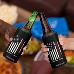 God Bless America 4 in 1 Can Cooler Tumbler America Pride USA US Flag Patriotic 4th of July TS10 Print Your Wear