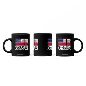 God Bless America Coffee Mug Cross USA Flag Patriotic 4th of July Christian TS10 Print Your Wear