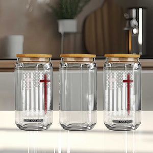 God Bless America Glass Can America Pride USA US Flag Patriotic 4th of July TS10 Print Your Wear