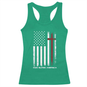 God Bless America Racerback Tank Top America Pride USA US Flag Patriotic 4th of July TS10 Irish Green Print Your Wear