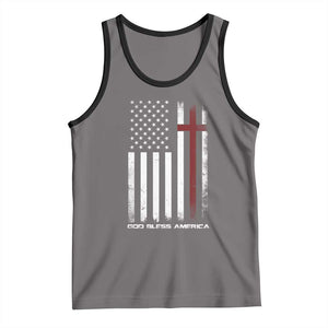 God Bless America Tank Top America Pride USA US Flag Patriotic 4th of July TS10 Deep Heather Black Print Your Wear