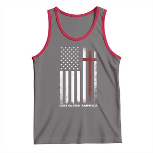 God Bless America Tank Top America Pride USA US Flag Patriotic 4th of July TS10 Deep Heather Red Print Your Wear