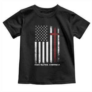 God Bless America Toddler T Shirt America Pride USA US Flag Patriotic 4th of July TS10 Black Print Your Wear