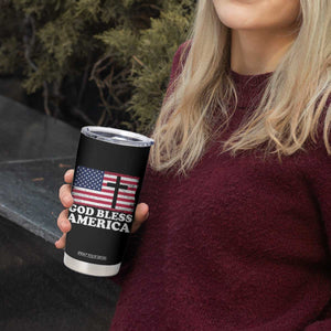 God Bless America Tumbler Cup Cross USA Flag Patriotic 4th of July Christian TS10 Print Your Wear