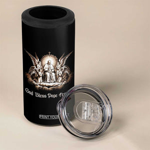 God Bless Pope Francis 4 in 1 Can Cooler Tumbler Memorial Angel Catholic Faith & Unity TS02 Print Your Wear