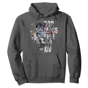 God Bless Pope Leo XIV Hoodie Lion American Flag TS11 Dark Heather Print Your Wear