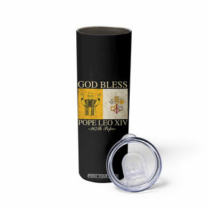 God Bless Pope Leo XIV Skinny Tumbler 267th Pope Vatican Flag TS02 Print Your Wear
