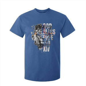 God Bless Pope Leo XIV T Shirt For Kid Lion American Flag TS11 Royal Blue Print Your Wear