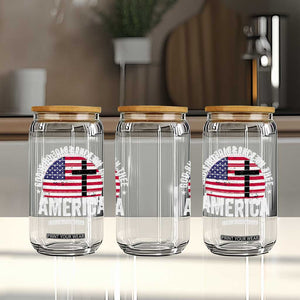 God Shed His Grace On Thee Glass Can Vintage Patriotic Christian USA Flag Cross TS10 Print Your Wear