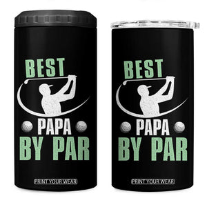 Golf Dad 4 in 1 Can Cooler Tumbler Best Papa By Par Funny Golfer Fathers Day Gifts TS10 One Size: 16 oz Black Print Your Wear