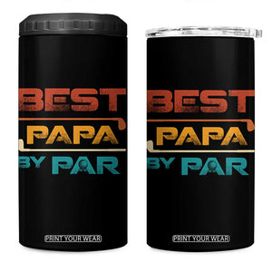 Golf Dad 4 in 1 Can Cooler Tumbler Best Papa By Par Golfing Golfer Funny Fathers Day Gifts TS10 One Size: 16 oz Black Print Your Wear