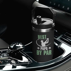 Golf Dad Flip Straw Tumbler Best Papa By Par Funny Golfer Fathers Day Gifts TS10 Print Your Wear
