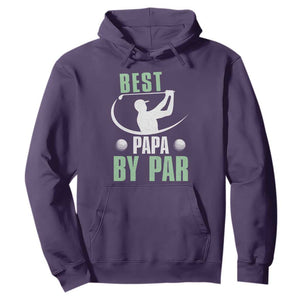 Golf Dad Hoodie Best Papa By Par Funny Golfer Fathers Day Gifts TS10 Purple Print Your Wear