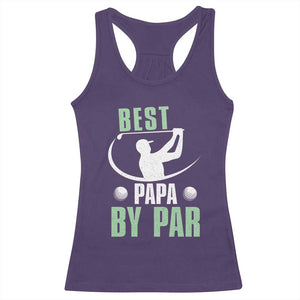 Golf Dad Racerback Tank Top Best Papa By Par Funny Golfer Fathers Day Gifts TS10 Purple Print Your Wear