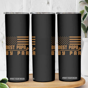 Golf Dad Skinny Tumbler Best Papa By Par American Flag Golfer Fathers Day Gifts TS10 Print Your Wear