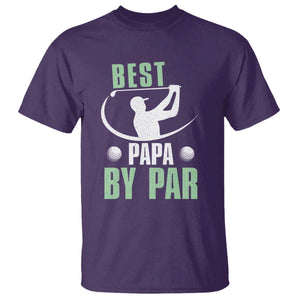 Golf Dad T Shirt Best Papa By Par Funny Golfer Fathers Day Gifts TS10 Purple Print Your Wear