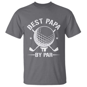 Golf Dad T Shirt Best Papa By Par Golfer Fathers Day Gifts TS10 Charcoal Print Your Wear