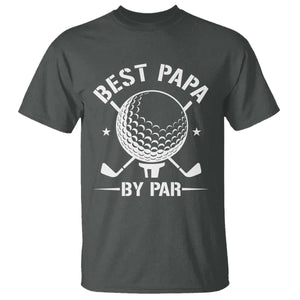 Golf Dad T Shirt Best Papa By Par Golfer Fathers Day Gifts TS10 Dark Heather Print Your Wear