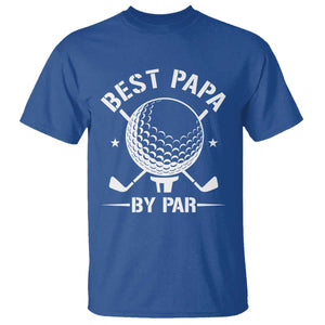 Golf Dad T Shirt Best Papa By Par Golfer Fathers Day Gifts TS10 Royal Blue Print Your Wear