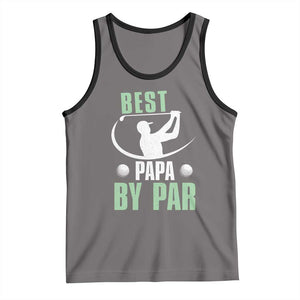 Golf Dad Tank Top Best Papa By Par Funny Golfer Fathers Day Gifts TS10 Deep Heather Black Print Your Wear