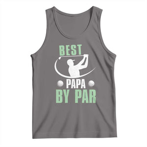 Golf Dad Tank Top Best Papa By Par Funny Golfer Fathers Day Gifts TS10 Deep Heather Print Your Wear