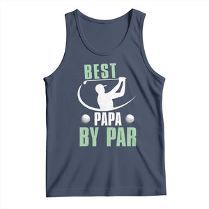 Golf Dad Tank Top Best Papa By Par Funny Golfer Fathers Day Gifts TS10 Navy Print Your Wear