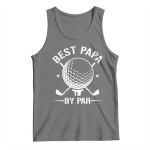 Golf Dad Tank Top Best Papa By Par Golfer Fathers Day Gifts TS10 Black Heather Print Your Wear