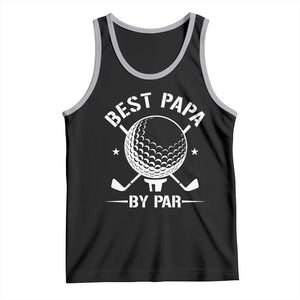 Golf Dad Tank Top Best Papa By Par Golfer Fathers Day Gifts TS10 Black Athletic Heather Print Your Wear