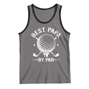 Golf Dad Tank Top Best Papa By Par Golfer Fathers Day Gifts TS10 Deep Heather Black Print Your Wear