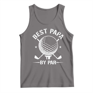 Golf Dad Tank Top Best Papa By Par Golfer Fathers Day Gifts TS10 Deep Heather Print Your Wear