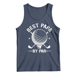 Golf Dad Tank Top Best Papa By Par Golfer Fathers Day Gifts TS10 Navy Print Your Wear
