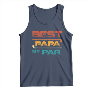 Golf Dad Tank Top Best Papa By Par Golfing Golfer Funny Fathers Day Gifts TS10 Navy Print Your Wear