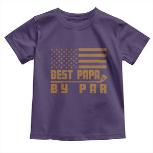 Golf Dad Toddler T Shirt Best Papa By Par American Flag Golfer Fathers Day Gifts TS10 Purple Print Your Wear