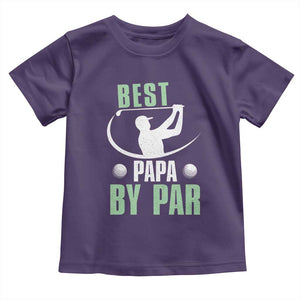 Golf Dad Toddler T Shirt Best Papa By Par Funny Golfer Fathers Day Gifts TS10 Purple Print Your Wear