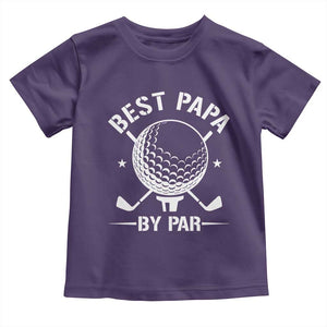 Golf Dad Toddler T Shirt Best Papa By Par Golfer Fathers Day Gifts TS10 Purple Print Your Wear