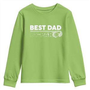 Golf Dad Youth Sweatshirt Best Dad By Par Golfing Golfer Funny Fathers Day Gifts TS10 Lime Print Your Wear