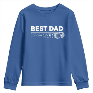 Golf Dad Youth Sweatshirt Best Dad By Par Golfing Golfer Funny Fathers Day Gifts TS10 Royal Blue Print Your Wear