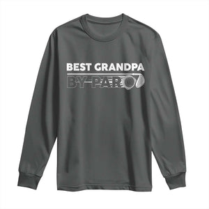 Golf Grandpa Long Sleeve Shirt Best Grandpa By Par Golfing Golfer Funny Fathers Day Gifts TS10 Dark Heather Print Your Wear