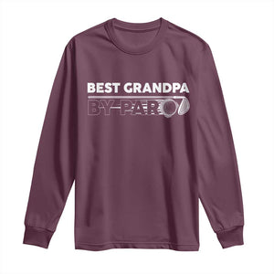 Golf Grandpa Long Sleeve Shirt Best Grandpa By Par Golfing Golfer Funny Fathers Day Gifts TS10 Maroon Print Your Wear
