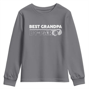 Golf Grandpa Youth Sweatshirt Best Grandpa By Par Golfing Golfer Funny Fathers Day Gifts TS10 Charcoal Print Your Wear
