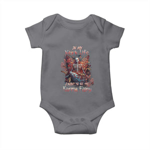 Gothic Skeleton Fairy Baby Onesie In My Next Life I Want To Be The Karma Fairy Butterfly Aesthetic TS02 Charcoal Print Your Wear