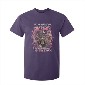 Gothic Skeleton Fairy T Shirt For Kid She Whispered Back I Am The Storm Dark Angel TS02 Purple Print Your Wear