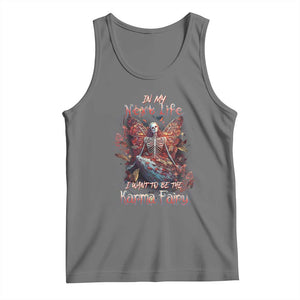 Gothic Skeleton Fairy Tank Top In My Next Life I Want To Be The Karma Fairy Butterfly Aesthetic TS02 Black Heather Print Your Wear
